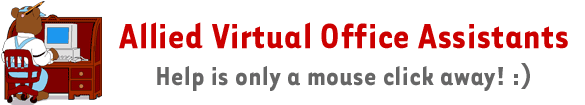 Allied Virtual Office Assistants Banner (Logo, Company Name, and Tagline)